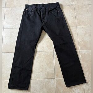 Levi's Black 501 Straight Leg Jeans 36X30